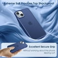 thumbnail image 2 of Colored Transluscent for iPhone 14/iPhone 13 Case, Sleek Retro Design, German Quality Standard Certified, 12FT Military-Grade Protection, Slim Matte Hard Back Case 6.1-inch, Navy Blue, 2 of 12