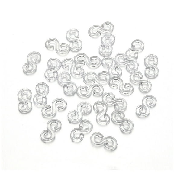 Papapt 1500 Pcs Loom Bracelet Hooks S Clips for Loom Bracelets Rubber Band Bracelet Clips Plastic Band Clip Bracelet Connectors Refills for DIY Necklace Accessory Rubber Connectors Refills