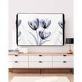 thumbnail image 3 of Outdoor TV Cover 60 to 65 Inch Weatherproof, Modern Abstract Tulip Flower Waterproof TV Screen Protector for Outside Decor with Zipper and Pocket 58"L x 37"H , Slate Gray, 3 of 7