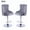 Gray-2PCS, variant on Alexent  2PCS Swivel Bar Stools, High Back, Button Tufted, Silver Footrest and Nailhead Trim Swivel Bar Chairs for Kitchen, Bar Velvet Upholstered Bar Stools, Dark Blue