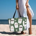 thumbnail image 3 of Wukai Alpaca Faces Print Zipper Bag,large Beach Tote Bag,Waterproof Sandproof Bag,Grocery and Picnic Tote Travel Bag, 3 of 5