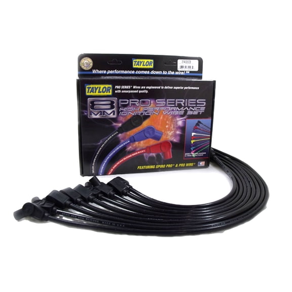 Taylor Wire / Vertex 74003 TAY74003 8MM SPIRO-PRO CUSTOM 8 CYL BLACK