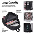 thumbnail image 4 of Pofeuu Various Languages Mother Print Backpack Travel Backpacks With Lunch Bag Pencil Bag Set 3 pcs Set Cartoon Backpack, 4 of 7