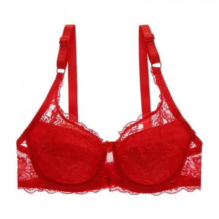 

[Clearance!]Women Lace Bra Unlined Underwire Push Up Bra Lingerie Intimates Bralette Women Full Lace Brassiere Underwear Bras