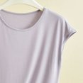 thumbnail image 4 of Antinious Women Solid Round Neck Pullover Versatile Sleeveless Plus Size Soft Loose Pajama Tops, 4 of 5
