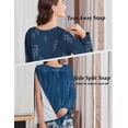 thumbnail image 4 of Pinspark Hospital Nightgowns Women Open Back Nightdress Bedridden Elderly Women' Pajama Dress Long Sleeve Post Surgery Gowns, 4 of 6
