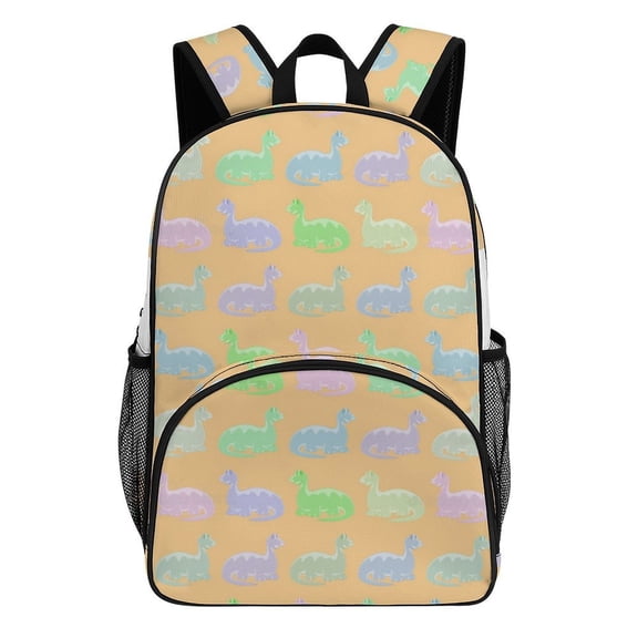 Backpack for Pastel Dinosaur Seamless Pattern Bookbag Durable Student Teenager Sturdy Lightweight Waterproof