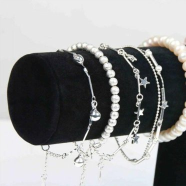 Jewelry Display Bracelet Ramp 9 Rib Black