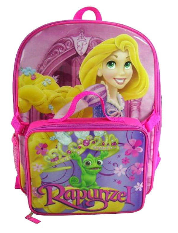 Disney Princess Rapunzel Girls Backpack With Lunch Bag 16 Inch