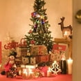 thumbnail image 4 of Adorno de Navidad con lazo brillante transparente, decoración de árbol de Navidad con lazo de cinta ligera, dorado, 4 of 5