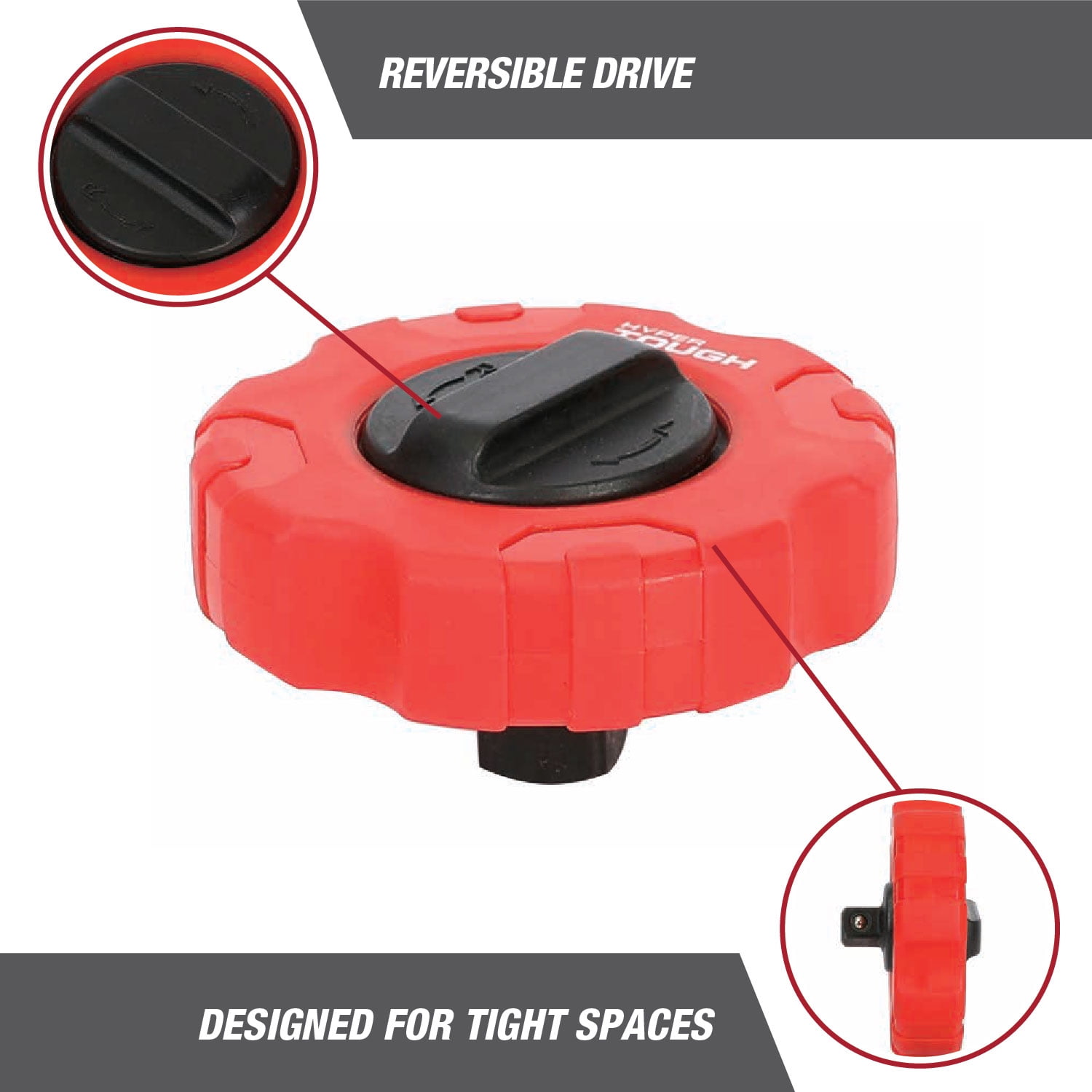 Hyper Tough 1/4-inch Finger Ratchet with Reversible Drive