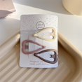 thumbnail image 2 of 3 Pcs/set Children Frosted Simplicity Hairpins For Girls Star Oval Triangle Square Hair Clips For Kids Snap Hair Clips Hairpins, 2 of 5