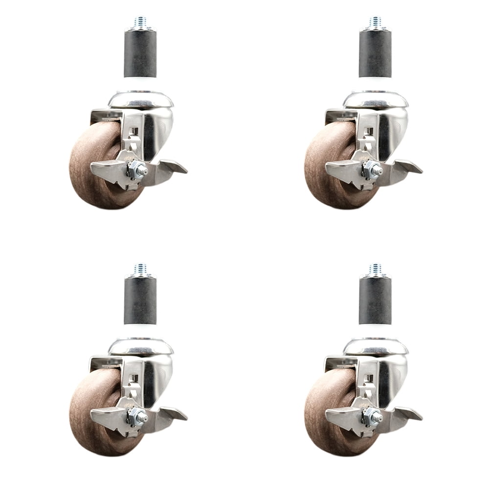 Service Caster Brand 3.5 Inch 316 Stainless Steel Light Duty Swivel