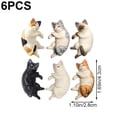 thumbnail image 3 of Jiibva 6 Pcs Funny Cat Refrigerator Magnets, 3D Cat Fridge Magnets, Mini Kawaii Animal Decorative Magnet for Home Kitchen with Strong Magnetic, 3 of 7