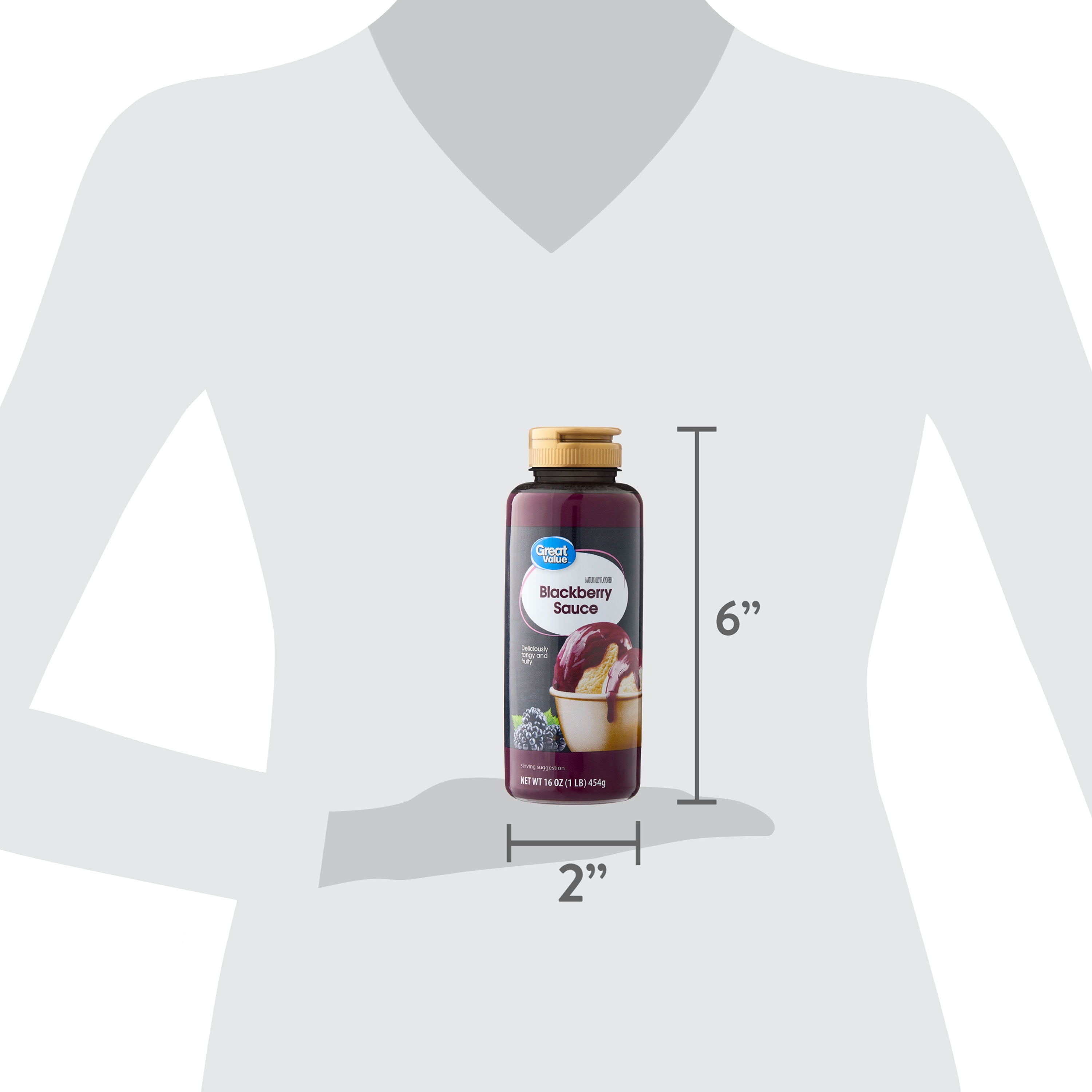 (4 pack) Great Value Blackberry Sauce, 16 oz