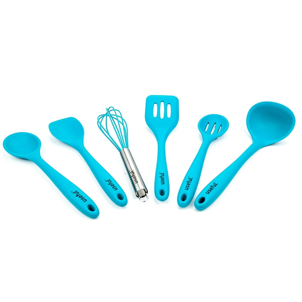Premium Kitchen Utensil Set. Quality Silicone Cooking Set of 6. Hygienic, Durable, Nonstick