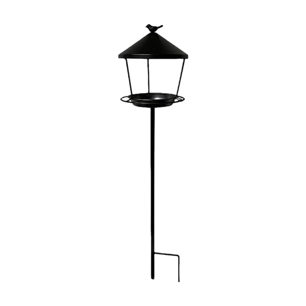 Comedero para pájaros con estaca, decoración para jardín y patio, estación de alimentación retro, para pájaros, ideal para parques,
