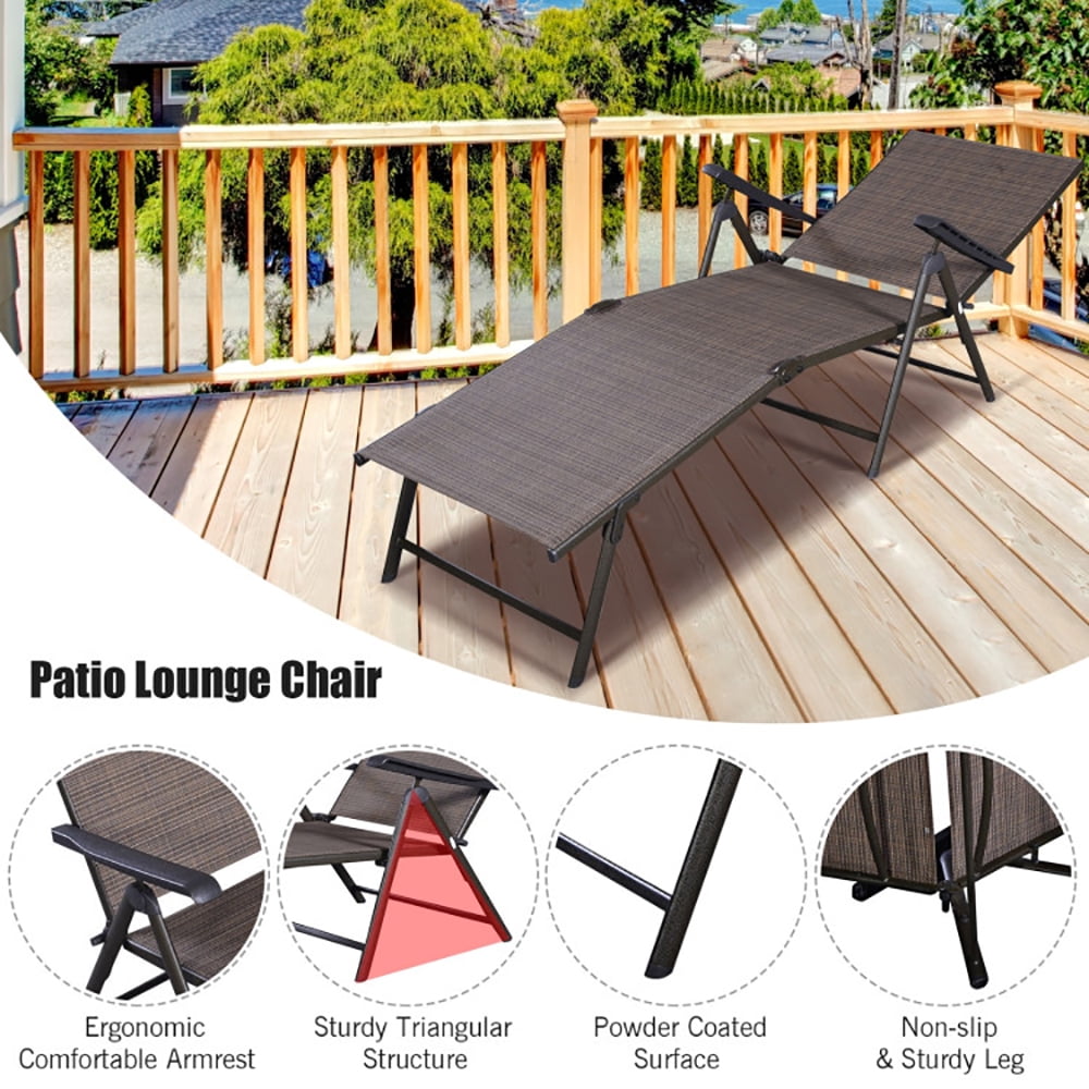 Aimee Lii Adjustable Chaise Lounge Chair with 5 Reclining Positions, Patio Loungers Aimee Lii Adjustable Chaise Lounge Chair with 5 Reclining Positions, Patio Loungers