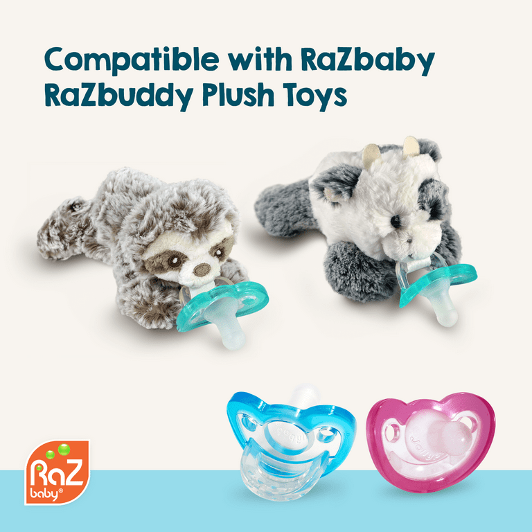 RaZbaby JollyPop Pacifier, 0-3 Months, BPA-Free, Multicolor, 3pk