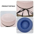 thumbnail image 3 of 52-54 cm hat circumference children's straw hat ribbon bow sun hat simple outdoor flat top hat sunscreen sun hatFlesh pink, 3 of 5