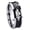 Black Concave, variant on Air Force Beveled Edge Rose Gold Tungsten Engraved Ring 10MM