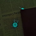 thumbnail image 3 of Bookmark Glow in The Dark Bookmark Luminous Book Markers Metal Book Lovers Graduation Gifts(silver Luminous owl 2), 3 of 6
