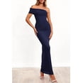 thumbnail image 5 of PRETTYGARDEN Women's Wedding Guest Cocktail Dresses One Off The Shoulder Ruched Bodycon Formal Maxi Party Summer Outfits, 5 of 10