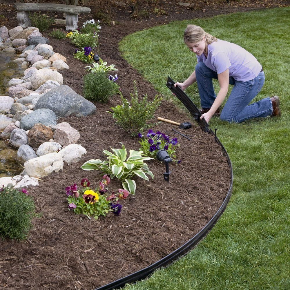 40 Feet, Black Landscape Edging Coil TABOR TOOLS Terrace Board 5 Inch High ES21. 1//25 Inch Thick