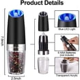 thumbnail image 5 of Gravity Electric Pepper Grinder, Salt or Pepper Mill & Adjustable Coarseness, Ba, 5 of 5