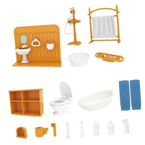 Mostradores Para Tiendas Juego 18 Muebles Baño Casa Muñecas 1:12