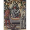 thumbnail image 2 of Luca Signorelli 12x14 Black Ornate Wood Framed Double Matted Museum Art Print Titled: The Assumption of the Virgin with Saints Michael and Benedict (ca. 1493-96), 2 of 5