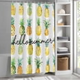 thumbnail image 3 of Hello Summer Fabric Shower Curtain Pineapple Fresh Fruit Washable Shower Curtains for Bathroom, Waterproof Bath Curtain with Hooks Home Decor 72x84in, 3 of 8