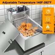 Zimtown 6L 2500W Electric Deep Fryer Commercial Tabletop Restaurant Frying Basket,Silver