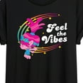 thumbnail image 3 of Trolls - Feel The Vibes - Juniors Ideal Flowy Muscle T-Shirt, 3 of 5