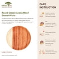 thumbnail image 5 of Round Classic Acacia Wood Dessert Plate, 5 of 5