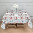 thumbnail image 3 of Pioneer Flower Floral Print Pattern Square Tablecloth, Waterproof Wipeable Spillproof Washable Table Cover for Home Kitchen Party Decor, 42"x42", 3 of 6