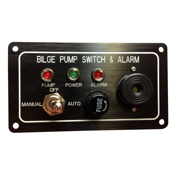 Pactrade Marine Boat Bilge Alarm Pump Switch Aluminum Plate Manual Automatic