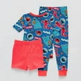 thumbnail image 2 of Centric Brands Sesame Street Boys' 3-Piece Pajama Set, Elmo & Cookie Monster Short Sleeve Shirt, Shorts & Pants, Sizes 4-10, 2 of 4