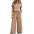 thumbnail image 2 of Nugftut Womens Pajama Set Short Sleeve Long Pants 2 Piece Summer Fall Lounge Soft Comfy Pjs Set Sleepwear, 2 of 6