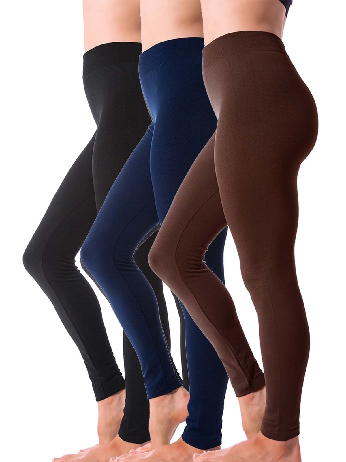  4 Pack Fleece Lined Leggings For Women Thermal High