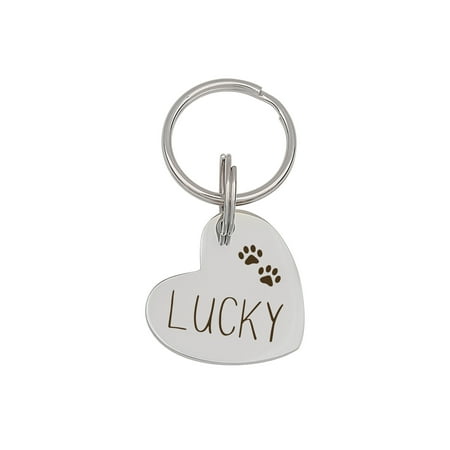 Dog Tag - Dog Tags for Dogs Personalized - Engraved Dog Tag - Pet Id Tag - Cute Girl Dog Tag with Funny Icon - Dog Name Tag with Heart Shape