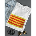 thumbnail image 3 of Old Grunge Catalonia Flag T-Shirt Women -Image by Shutterstock, Female XX-Large, 3 of 4