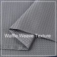 thumbnail image 5 of GlowSol 72"x78" Waffle Extra Long Shower Curtain Heavy Duty Fabric Shower Curtains with Waterproof Waffle Weave Hotel Quality Bathroom, Gray, 1 Panel, 5 of 5