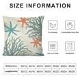 thumbnail image 5 of Nawypu  Nautical Coastal Throw Pillow Covers Beach Themed Ocean Seashell Coral Starfish Couch Decorative Pillow Cases Outdoor Sofa Cushion Cover for Bedroom Living Room, Blue, 5 of 5
