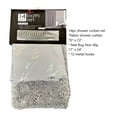 thumbnail image 4 of 14 pieces Glitter Silver Bathtub Shower Curtain With 12 Hooks and Matching Bath Mat Rug Non Slip Super Soft Chenille for Bathroom Décor, 4 of 6
