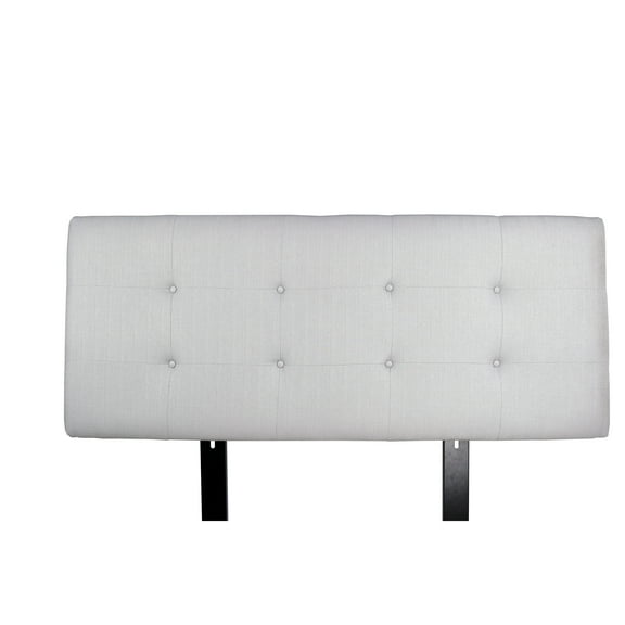 MJL Furniture Designs MJL Furniture Ali Button Tufted Silver Grey Upholstered Headboard King