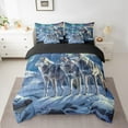 thumbnail image 2 of Erosebridal Kawaii Wolf Bed in a Bag Queen size, Nature Scenery Bed Set, Woodland Wildlife Reversible Comforter Sets, Breathable Room Decoration, 7pcs, 2 of 6