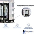 thumbnail image 2 of Organizador Armario Plastico Ropa 16 Cubos Negro Practiksa, 2 of 4