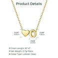 thumbnail image 6 of ChicSilver Heart Initial Letter A-Z Pendants Necklaces for Wife Girlfriend Her 14K Gold Plated Women's Dainty Necklace Ideal for Daily Wear Birthday Gift, 6 of 8