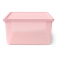 thumbnail image 2 of Mainstays Kids Pink Medium Plastic Storage Bin with Lid, 2 of 6